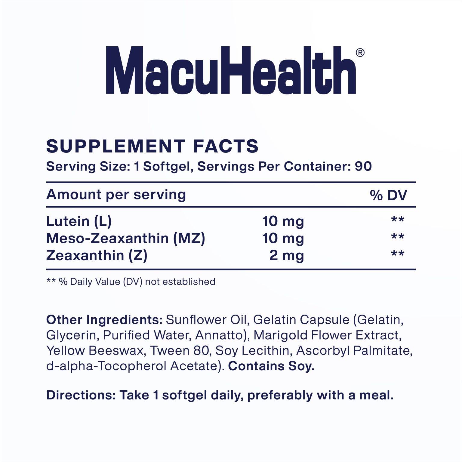 Eye Vitamin Supplement for Macular Degeneration MacuHealth